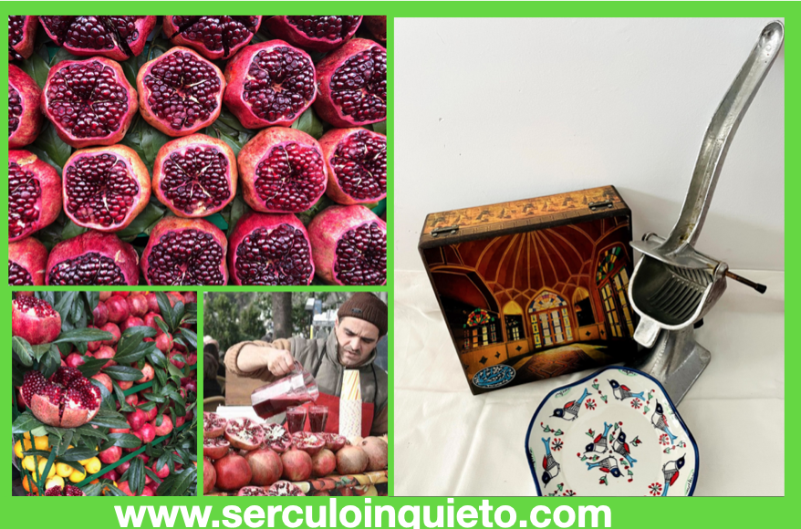 Postal. LA GRANADA DE IRÁN:  INTENSO COLOR RUBÍ