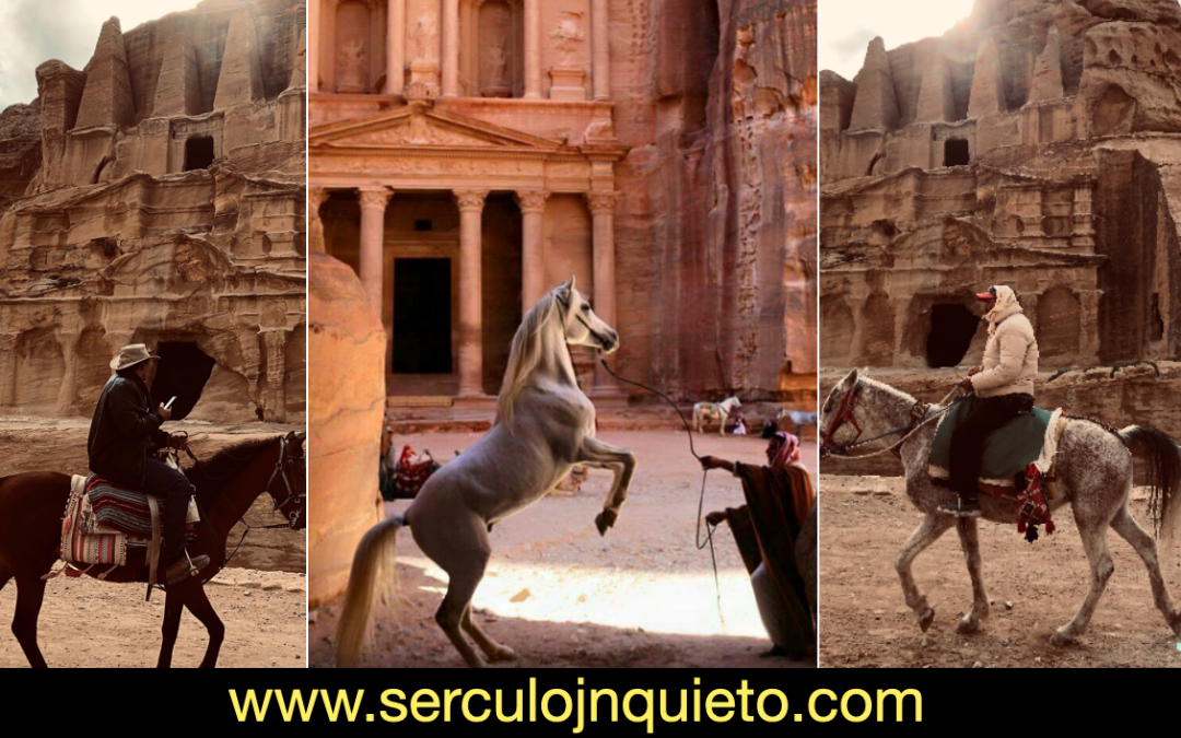 Postal. PETRA, AL TROTE DE LOS CABALLOS ÁRABES